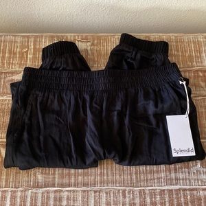 NWT Splendid Black Joggers with Elastic Waistband
